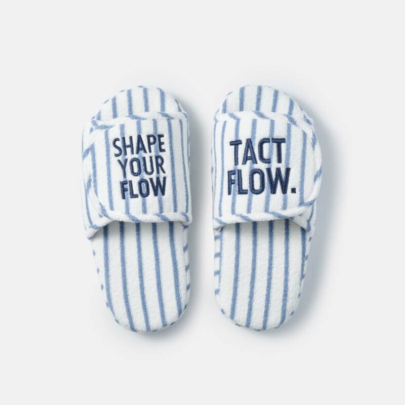 D&eacute;p đi trong nh&agrave; TACTFLOW  (Size S/M) &ndash; Sọc trắng ng&agrave; &ndash; TFH309IVORYST,TFH310IVORYST image number null