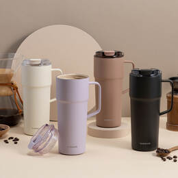 Bình giữ nhiệt LocknLock Metro Cafe HandleTumbler dung tích 750ml bằng thép không gỉ phủ sứ 4 màu - LHC4418