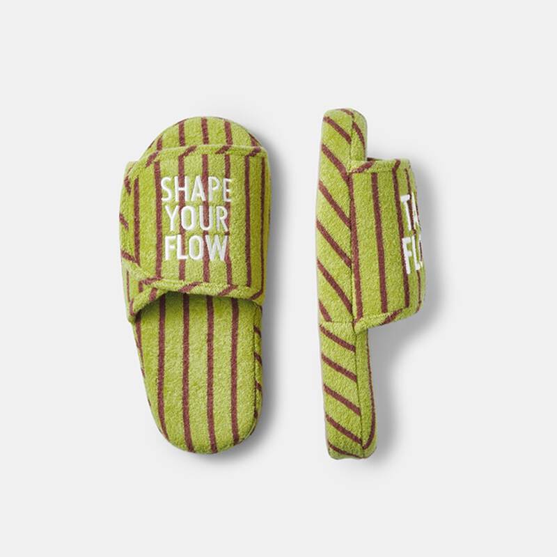 D&eacute;p đi trong nh&agrave; TACTFLOW (Size S/M) &ndash; Sọc xanh pistachio &ndash; TFH311PISTACHIOST image number null