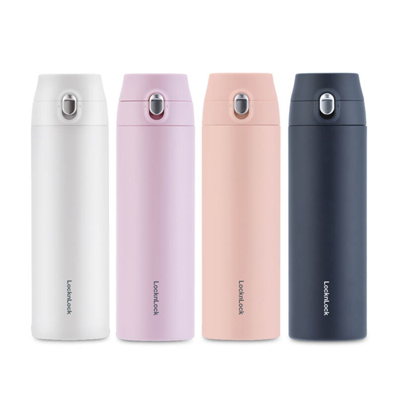 Bình Giữ Nhiệt LocknLock Featherlight One - Touch Tumbler 500ml - 4 màu (Tím, Xanh Navy, Hồng, Trắng) - LHC3257 image number null