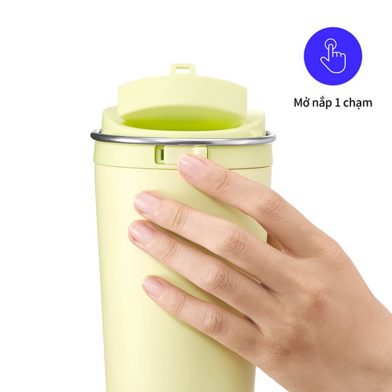 Bình giữ nhiệt LocknLock Bucket One Touch 550ml, 3 màu (Xanh lá, Xanh da trời, Tím) – LHC3345 image number null