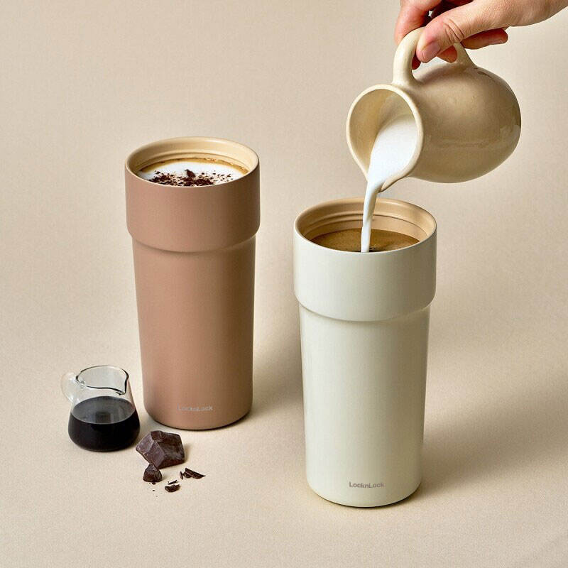 Bình giữ nhiệt LocknLock Metro cafe 650ml - 4 Màu (Chocolate, Nâu Đậm, Ngà, Tím Nhạt) - LHC4359 image number null