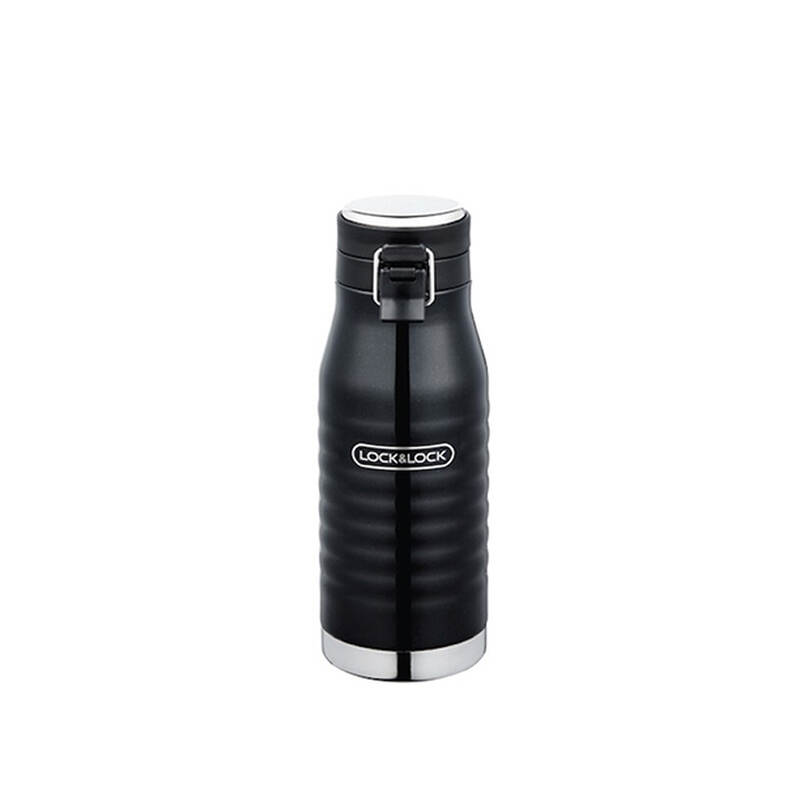 Bình Giữ Nhiệt Bằng Thép Không Gỉ LocknLock Wave Bottle 460Ml - Màu Đen - LHC4149BLK, , large image number null
