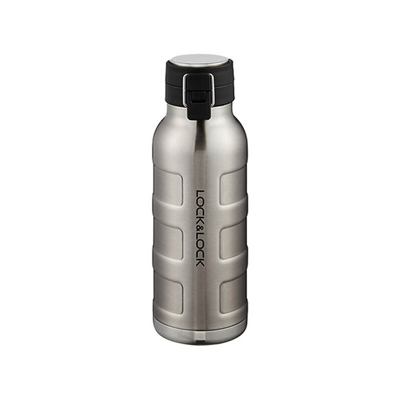 Bình Giữ Nhiệt Bằng Thép Không Gỉ Lock&Lock Bumper Bottle Màu Bạc - 470Ml, 650Ml - LHC4141, LHC4142 image number null