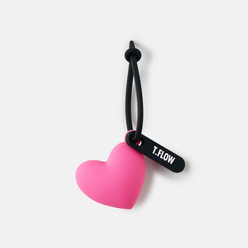 M&oacute;c kho&aacute; PVC h&igrave;nh tim TACTFLOW &ndash; Tim hồng đậm &ndash; TFC100HOTPINKHEART, , large image number null