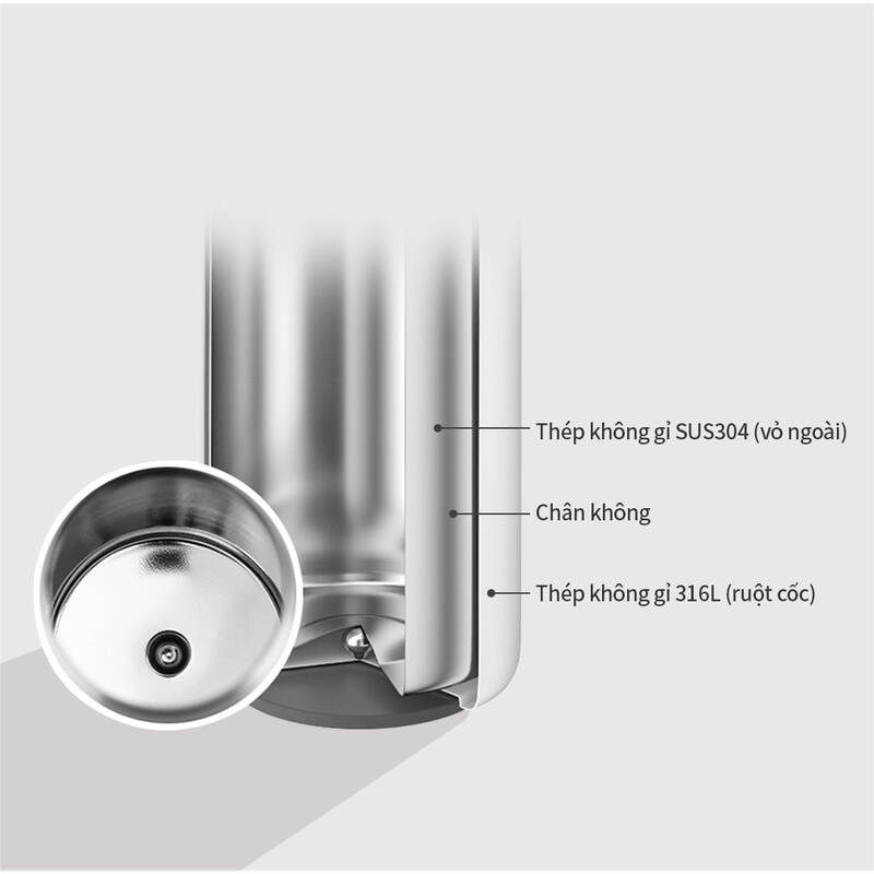 Bình Giữ Nhiệt LocknLock Featherlight One - Touch Tumbler 500ml - 4 màu (Tím, Xanh Navy, Hồng, Trắng) - LHC3257 image number null