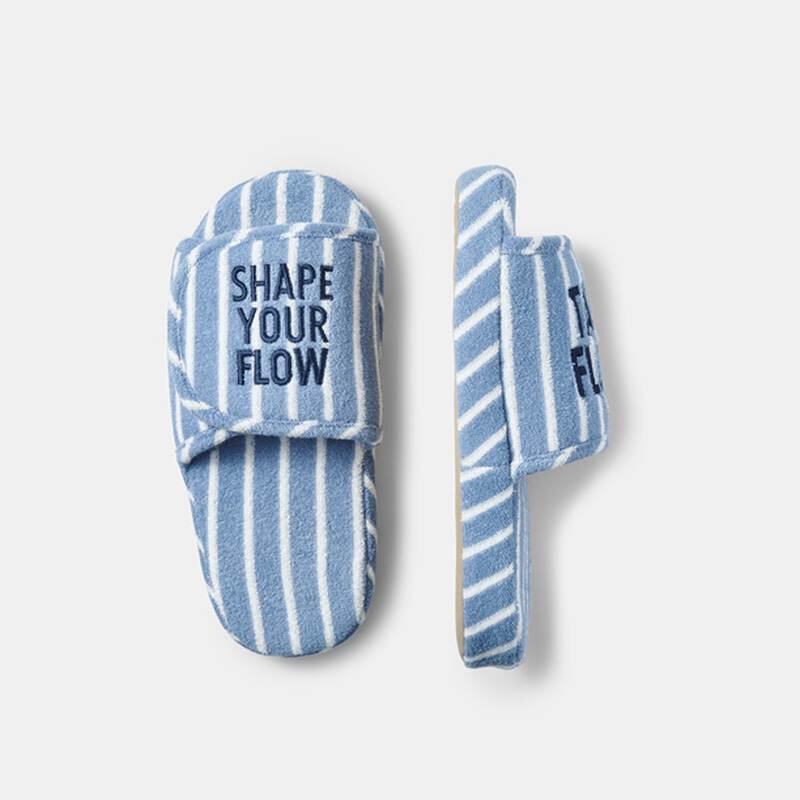 D&eacute;p đi trong nh&agrave; TACTFLOW (Size S/M) &ndash; Sọc xanh sương &ndash; TFH307FOGBLUEST,TFH308FOGBLUEST image number null