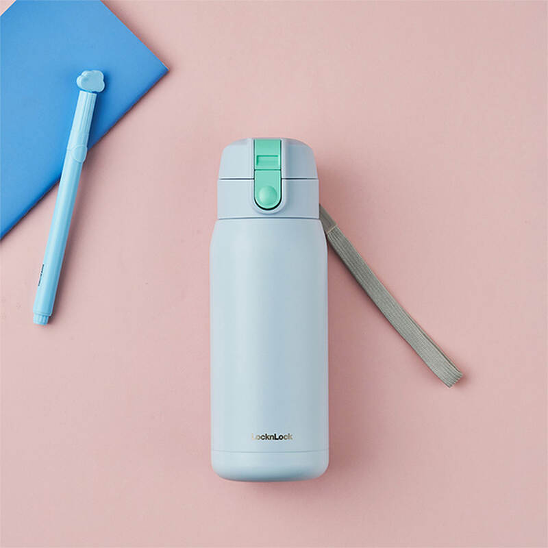 Bình giữ nhiệt LocknLock School fit cotton candy 370ml  -  4 Màu (Màu xanh da trời, Màu xanh mint, Màu hồng, Màu tím) - LHC3233 image number null