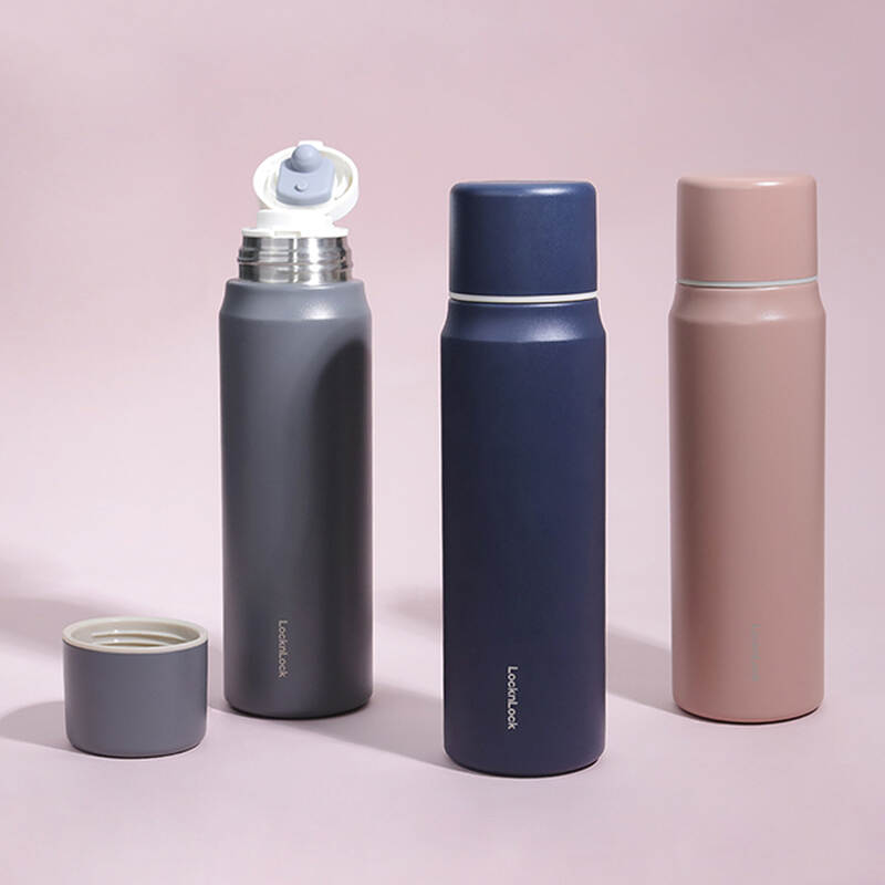 Bình Giữ Nhiệt LocknLock Maman Cup Vacuum Bottle 505ml - 3 màu (Xám, Xanh Navy, Hồng) - LHC1487 image number null