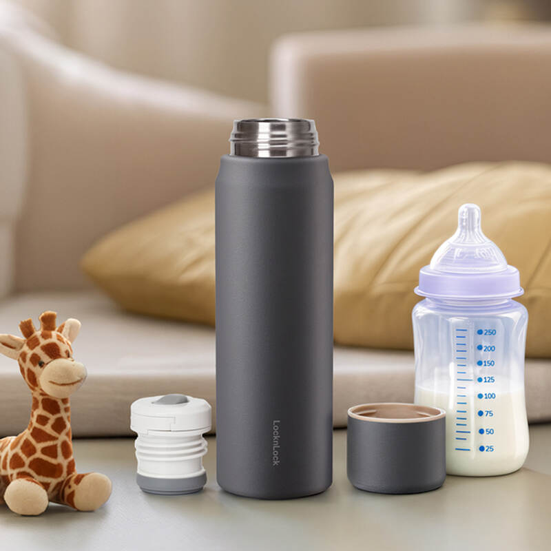 Bình Giữ Nhiệt LocknLock Maman Cup Vacuum Bottle 505ml - 3 màu (Xám, Xanh Navy, Hồng) - LHC1487 image number null