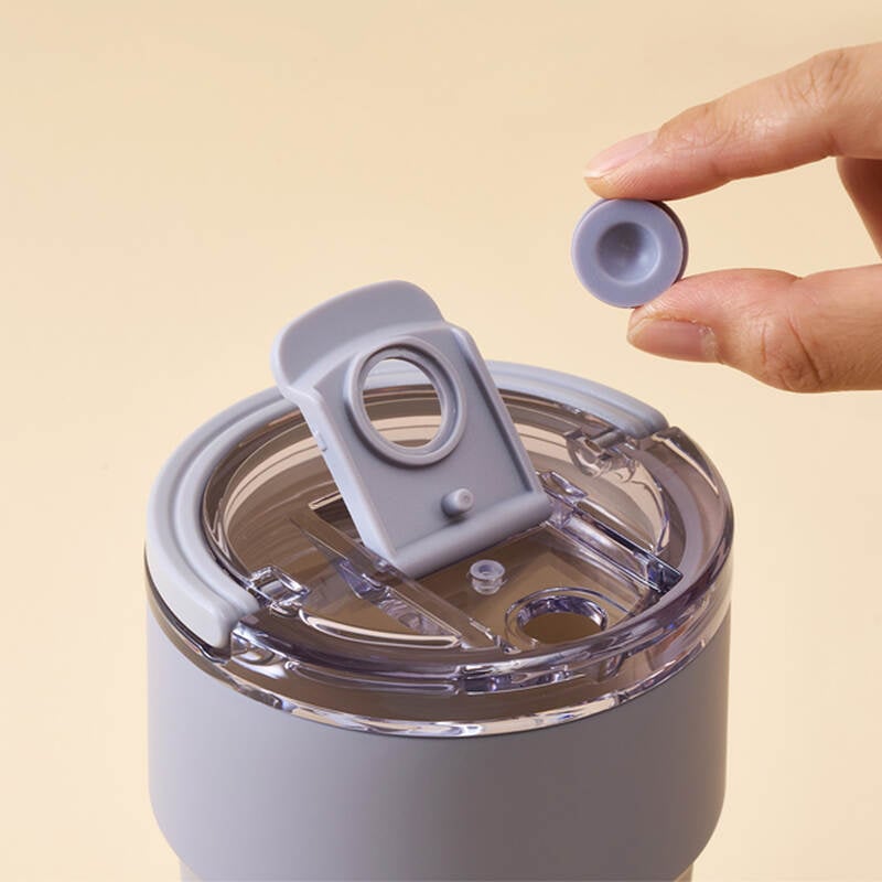 Ly Giữ Nhiệt LocknLock 710ml Thép Phủ Sứ, Có Ống Hút 3 màu - LHC4416 image number null