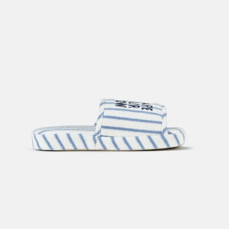 D&eacute;p đi trong nh&agrave; TACTFLOW  (Size S/M) &ndash; Sọc trắng ng&agrave; &ndash; TFH309IVORYST,TFH310IVORYST image number null