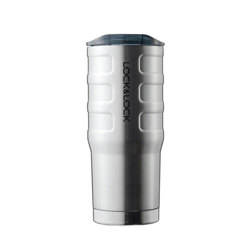 Bình Giữ Nhiệt Bằng Thép Không Gỉ Lock&Lock Bumper Tumbler Màu Bạc - 550Ml, 580M - LHC4139, LHC4140 image number null