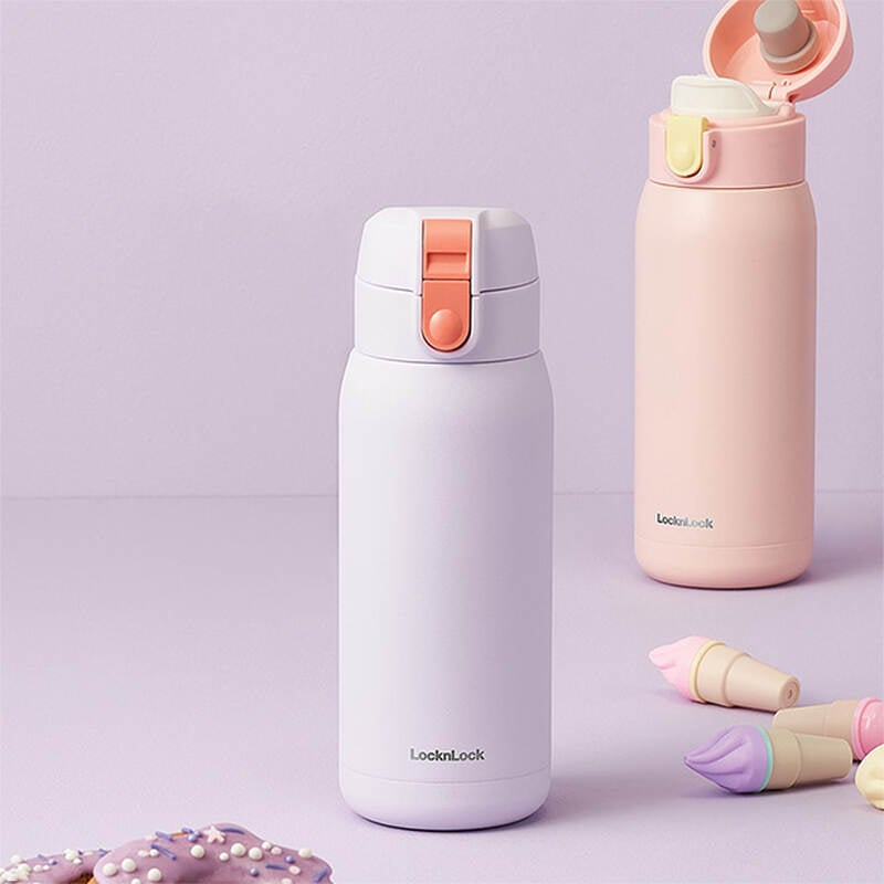 Bình giữ nhiệt LocknLock School fit cotton candy 370ml - 4 Màu (Màu xanh da trời, Màu xanh mint, Màu hồng, Màu tím) - LHC3233 image number null