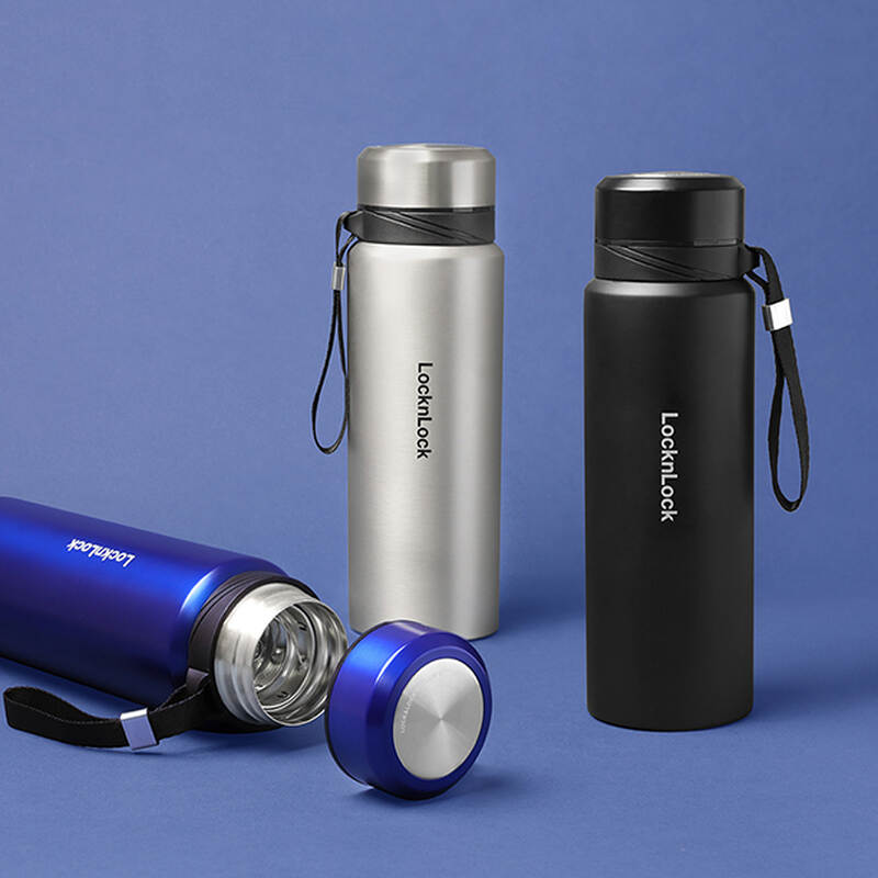 [Áp voucher 10% cho đơn từ 499k] Bình Giữ Nhiệt LocknLock Vacuum Bottle 800ml Bằng Thép Không Gỉ - 3 Màu (Xanh Đậm, Bạc, Đen) - LHC6180 image number null