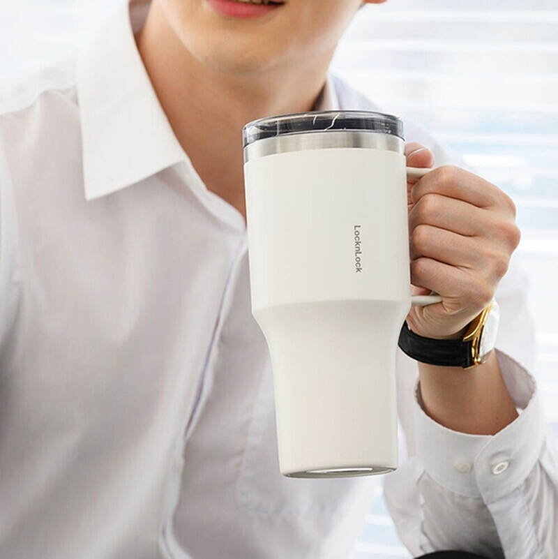 Bình Giữ Nhiệt Locknlock Metro King Tumbler 820ml 3 màu (Màu Xanh, Màu Xám, Màu Ngà) - LHC4326 image number null
