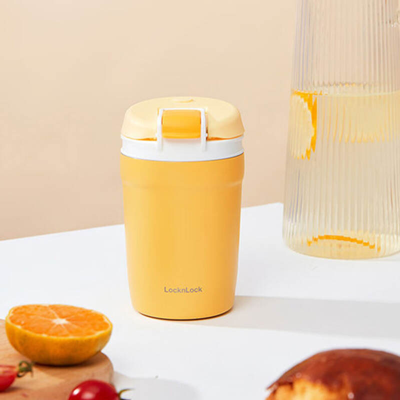 Bình giữ nhiệt LocknLock Dual One Touch Tumbler 320ml - 4 màu (Tím, Xanh Mint, Hồng, Vàng) - LHC3276 image number null