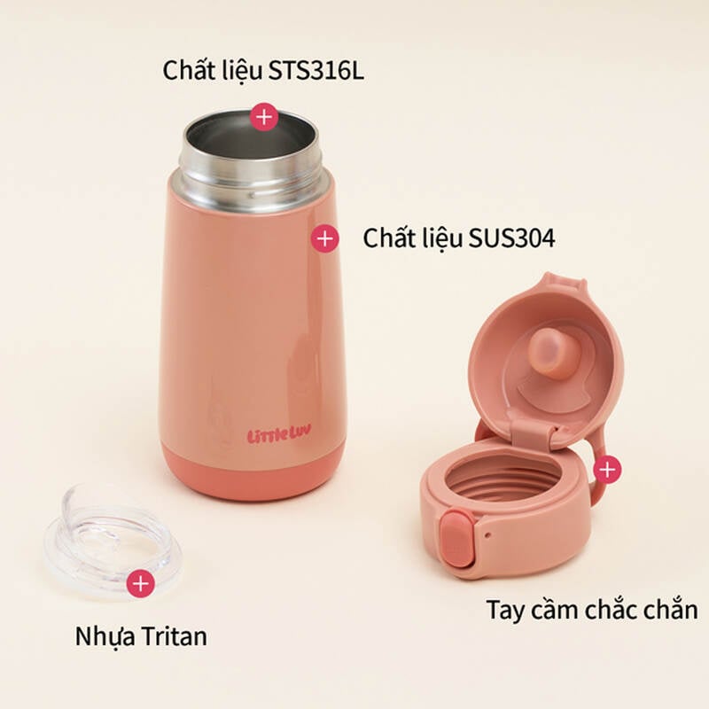 Bình Giữ Nhiệt Trẻ Em LocknLock Little Luv Switch Cap 2 màu 380ml- LHC918 image number null