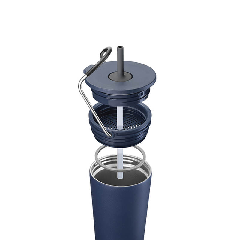 Bình Giữ Nhiệt Có Ống Hút LocknLock Bucket Tumbler With Straw - 3 Màu (Hồng Đậm, Xanh Navy, Trắng) - LHC4268 image number null