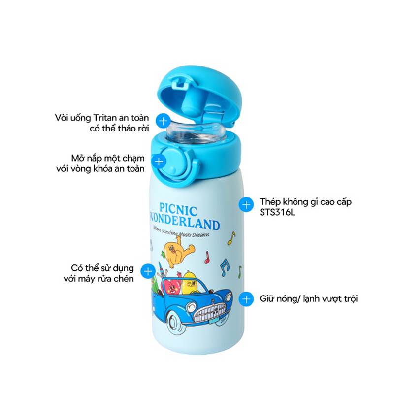 B&igrave;nh giữ nhiệt LocknLock Balloon Friends School Fit Tumbler dung t&iacute;ch 380ml - 2 M&agrave;u - LHC3384 image number null