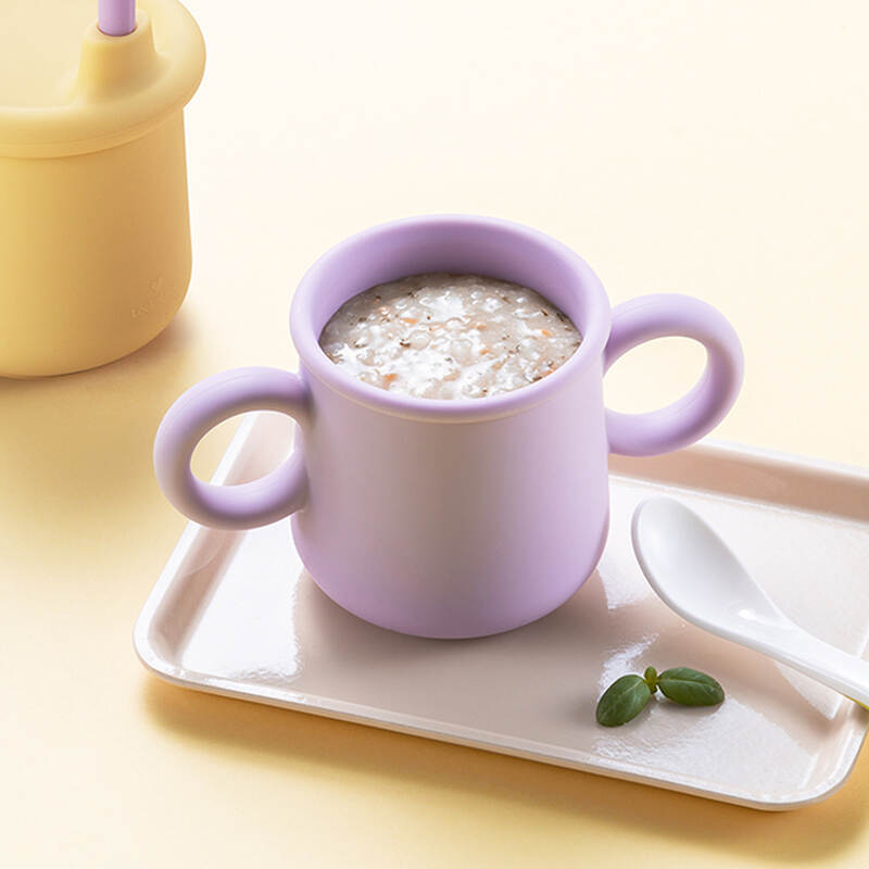 Bộ Cốc Silicone Kèm Ống Hút Locknlock Little Luv 200ml (2 cốc) - 2 Bộ (Xanh và Vàng - Tím và Vàng) - LBB015S7 image number null