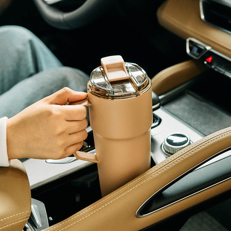 LocknLock Metro Cafe HandleTumbler 750ml capacity stainless steel ceramic coated 4 colors - LHC4418 image number null