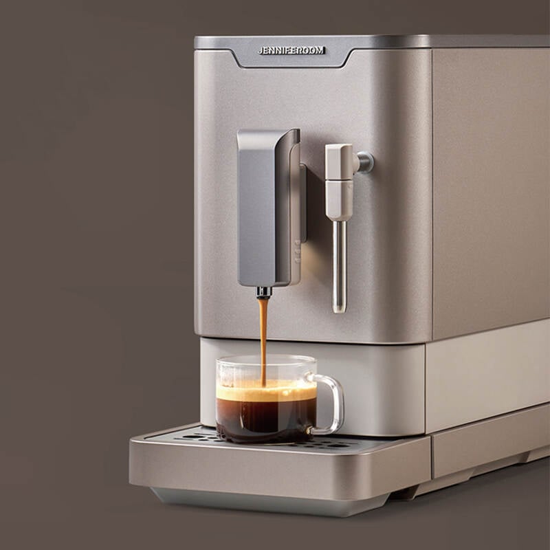 Máy pha cà phê hoàn toàn tự động có vòi đánh sữa tạo bọt Steam Latte PRO Màu be JR-SEM0212OM, , large image number null