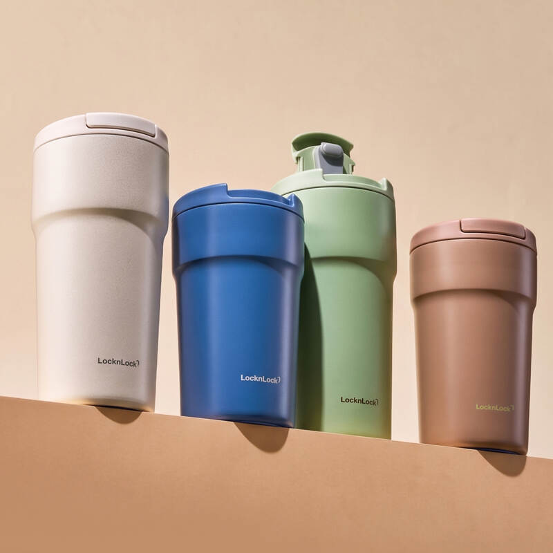 B&igrave;nh giữ nhiệt LocknLock One-touch Ceramic Tumbler LHC4130 th&eacute;p kh&ocirc;ng g&igrave; SUS304 phủ sứ b&ecirc;n trong 550ml - 4 m&agrave;u image number null