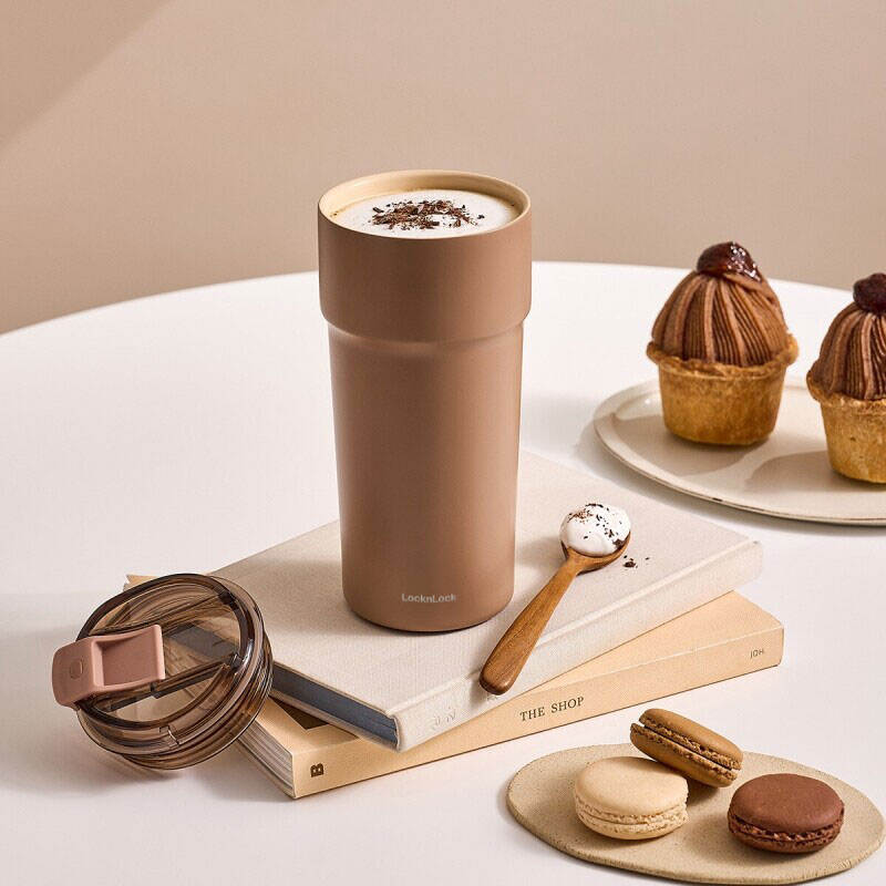 Bình giữ nhiệt LocknLock Metro cafe 650ml - 4 Màu (Chocolate, Nâu Đậm, Ngà, Tím Nhạt) - LHC4359 image number null