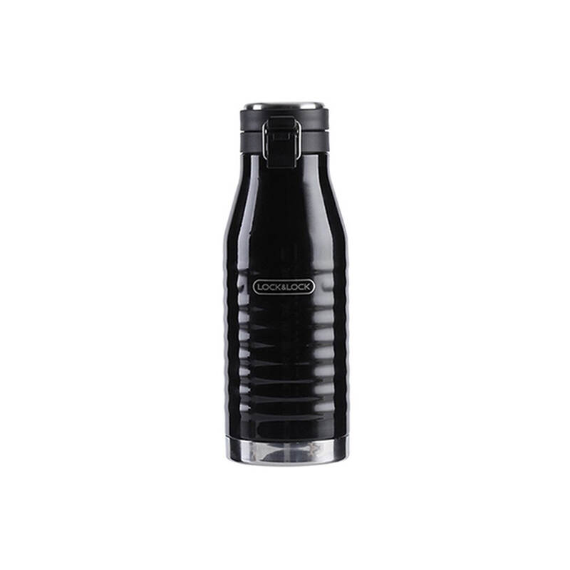 Bình Giữ Nhiệt Bằng Thép Không Gỉ LocknLock Wave Bottle 460Ml - Màu Đen - LHC4149BLK, , large image number null