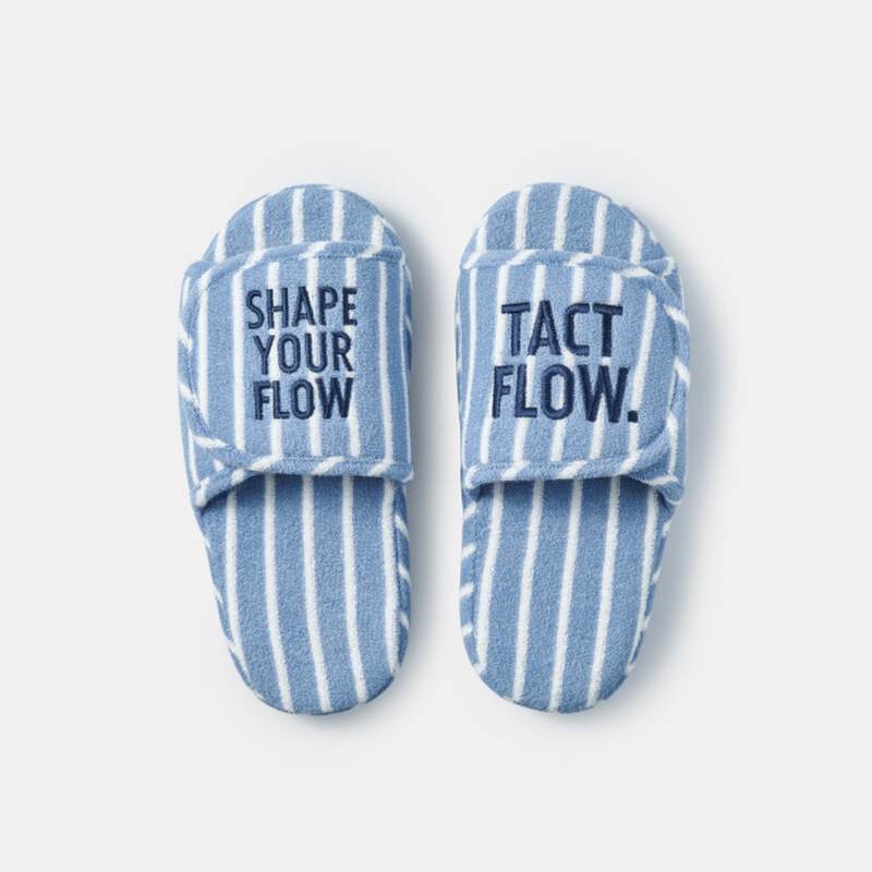 D&eacute;p đi trong nh&agrave; TACTFLOW (Size S/M) &ndash; Sọc xanh sương &ndash; TFH307FOGBLUEST,TFH308FOGBLUEST image number null