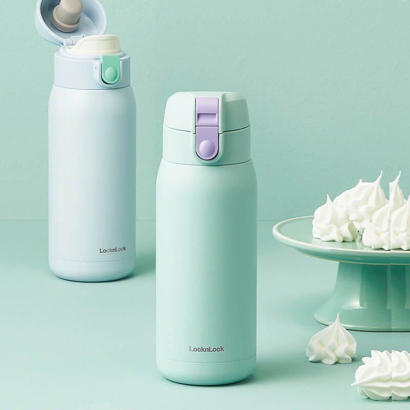 Bình giữ nhiệt LocknLock School fit cotton candy 370ml - 4 Màu (Màu xanh da trời, Màu xanh mint, Màu hồng, Màu tím) - LHC3233 image number null