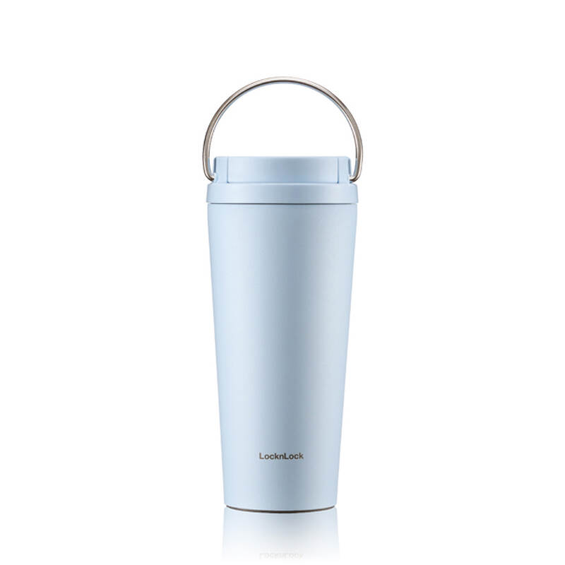 Bình giữ nhiệt LocknLock Bucket One Touch 550ml, 3 màu (Xanh lá, Xanh da trời, Tím) – LHC3345 image number null