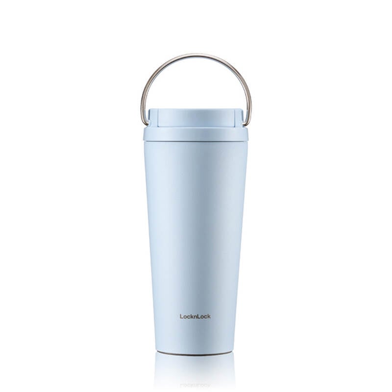 Bình giữ nhiệt LocknLock Bucket One Touch 550ml, 3 màu (Xanh lá, Xanh da trời, Tím) – LHC3345 image number null