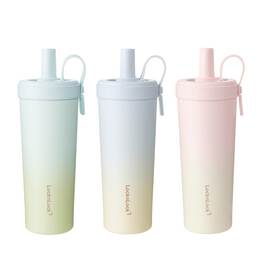 B&igrave;nh giữ nhiệt phủ sứ LocknLock k&egrave;m ống h&uacute;t tr&acirc;n ch&acirc;u dung t&iacute;ch 720ml - 3 M&agrave;u - LHC4369