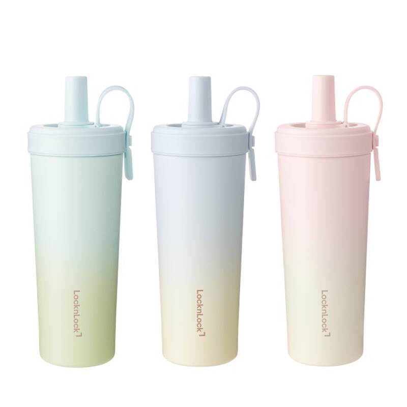 B&igrave;nh giữ nhiệt phủ sứ LocknLock k&egrave;m ống h&uacute;t tr&acirc;n ch&acirc;u dung t&iacute;ch 720ml - 3 M&agrave;u - LHC4369 image number null