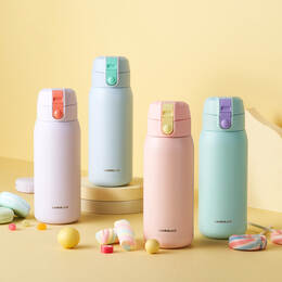 Bình giữ nhiệt LocknLock School fit cotton candy 370ml  -  4 Màu (Màu xanh da trời, Màu xanh mint, Màu hồng, Màu tím) - LHC3233