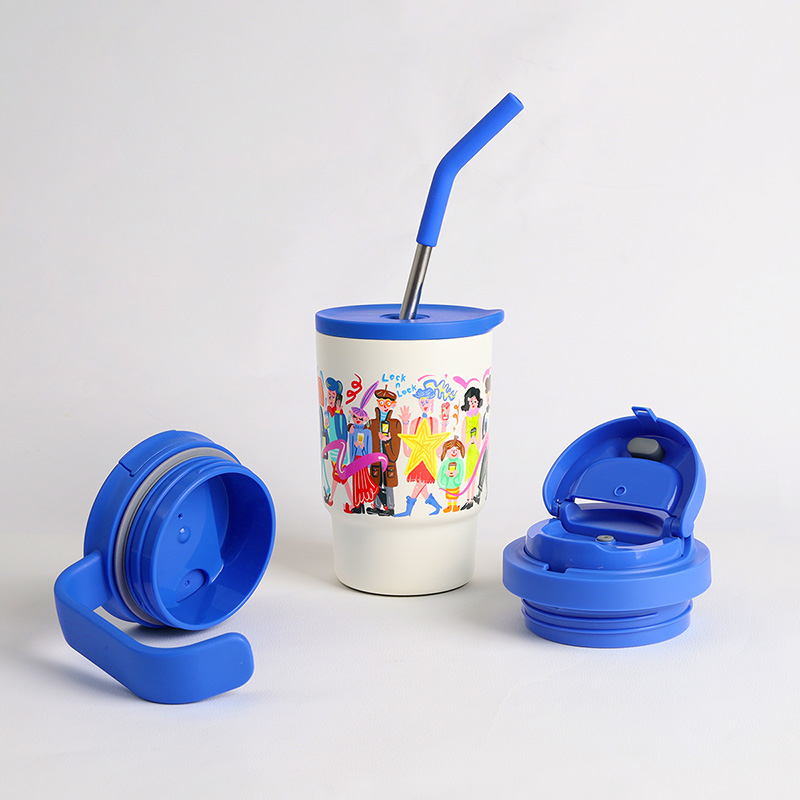 [Bộ quà tặng giới hạn] Set cốc giữ nhiệt và nắp riêng biệt có ống hút 400ML bằng SUS304 - LHC3340BLU_TL, , large image number 2