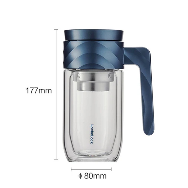 Bình đựng nước thủy tinh cao cấp LocknLock - 350ml - LLG925BLU, , large image number 1