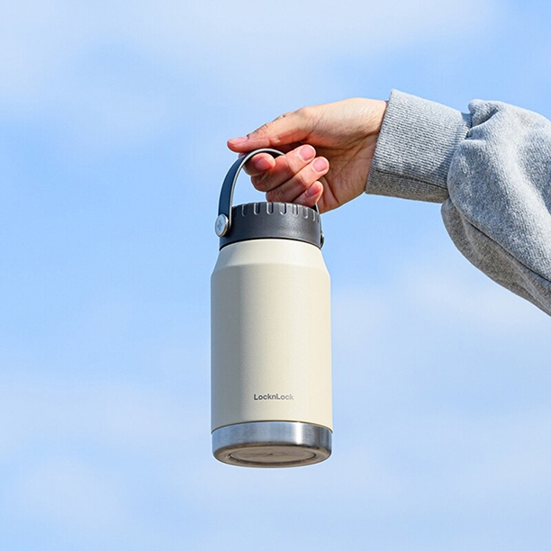 Bình giữ nhiệt LocknLock SLO Handle Tumbler 500ml - 2 Màu (Màu be, Màu xanh lá) - LHC4323, , large image number 3