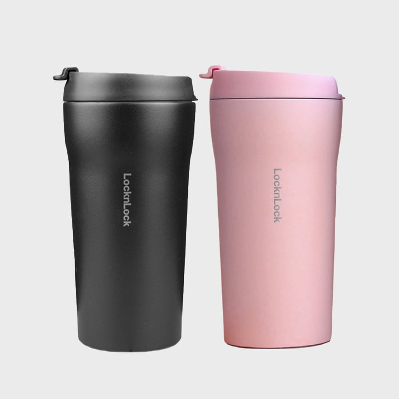 Ly giữ nhiệt LocknLock Basic Tumbler 370ml 2 Màu (Đen, Hồng) - LHC4318