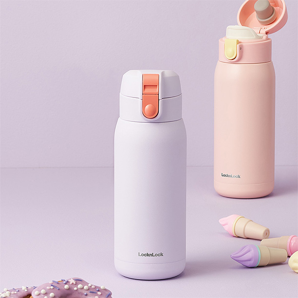 Bình giữ nhiệt LocknLock School fit cotton candy 370ml - 4 Màu (Màu xanh da trời, Màu xanh mint, Màu hồng, Màu tím) - LHC3233, , large image number 15