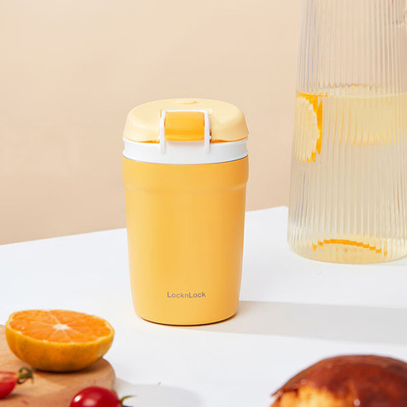 Bình giữ nhiệt LocknLock Dual One Touch Tumbler 320ml - 4 màu (Tím, Xanh Mint, Hồng, Vàng) - LHC3276, , large image number 2