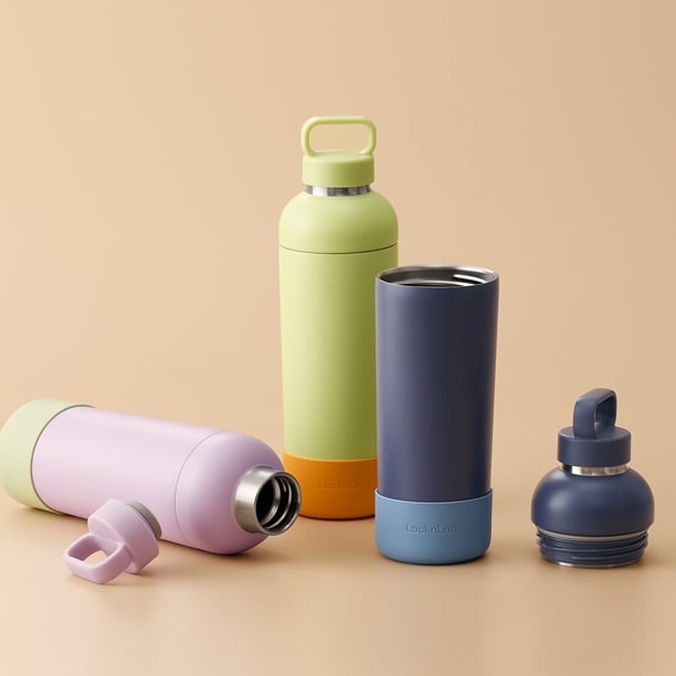 Bình giữ nhiệt LocknLock Balance Fit Tumbler dung tích 700ml bằng thép không gỉ - 3 Màu (Xanh lá, Tím, Navy) - LHC4400