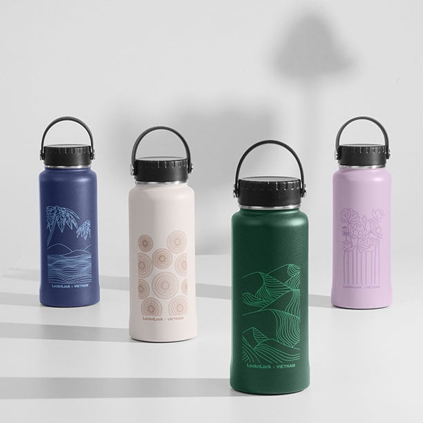 [Voucher 10% tối đa 300k] Bình giữ nhiệt LocknLock Riga Tumbler phiên bản Việt Nam 897ml (4 mẫu) LHC4160